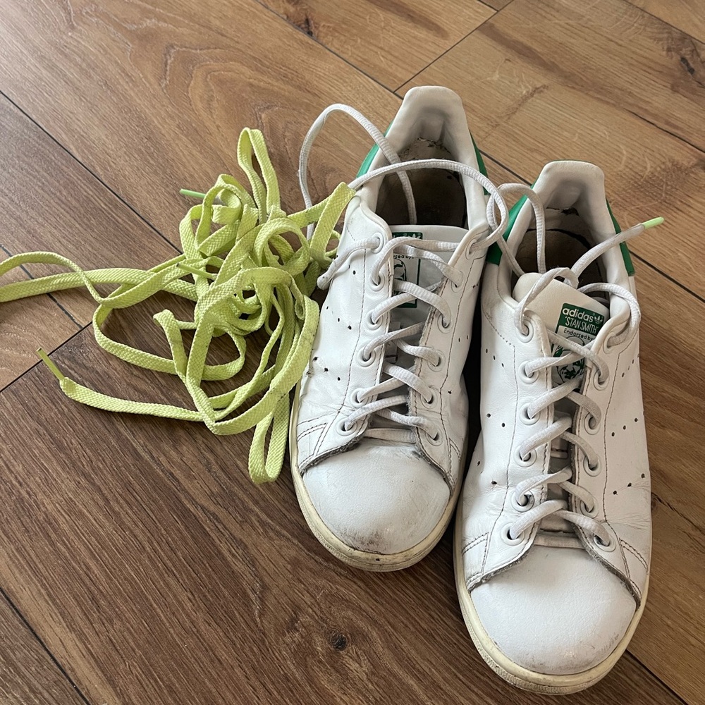 Adidas White Green Stan Smith Sneakers - Picture 12 of 12